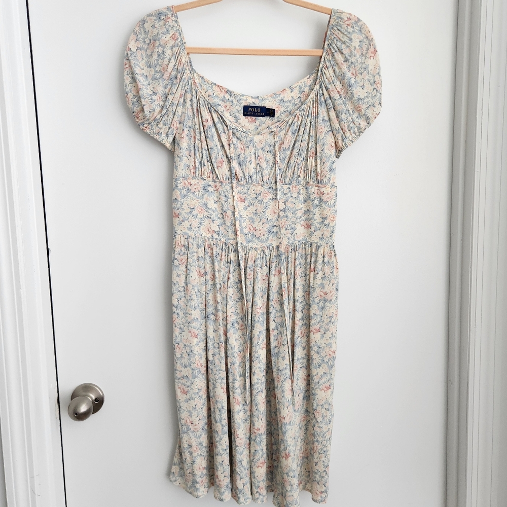 Ralph Lauren Polo floral milkmaid dress with pockets size 4